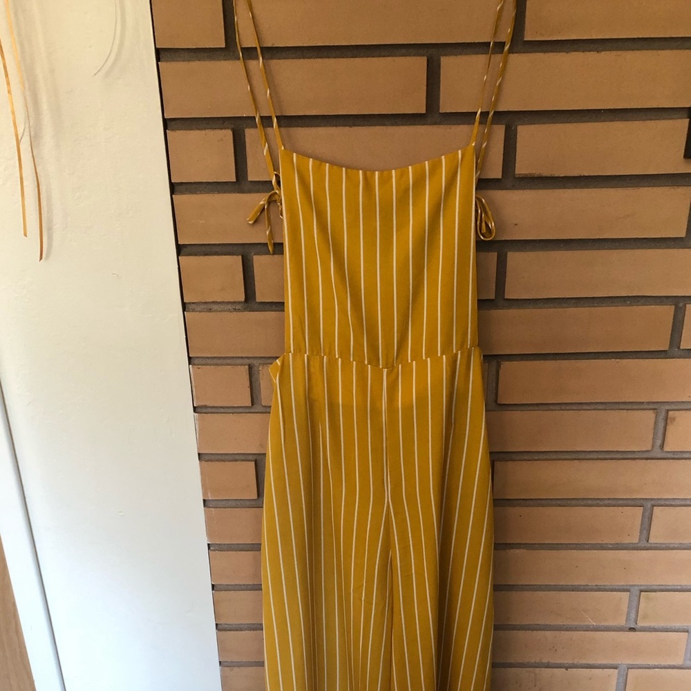 Yellow Striped Romper